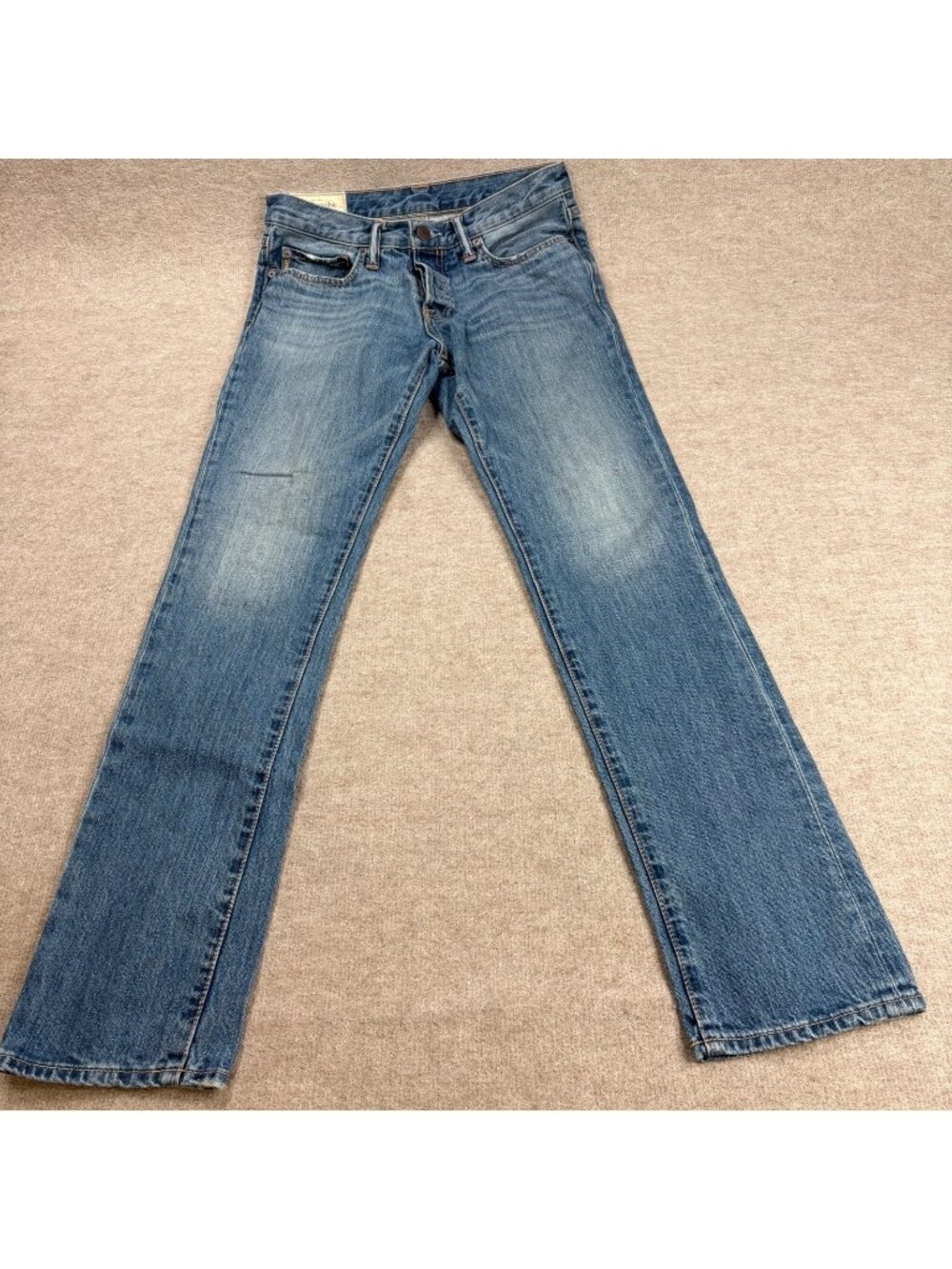 Abercrombie & Fitch Mens Jeans 30 x 31 Blue Button Fly Skinny
